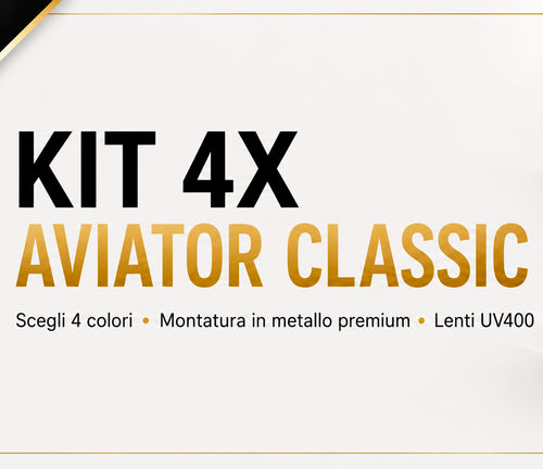 Kit 4× - Occhiali Aviator